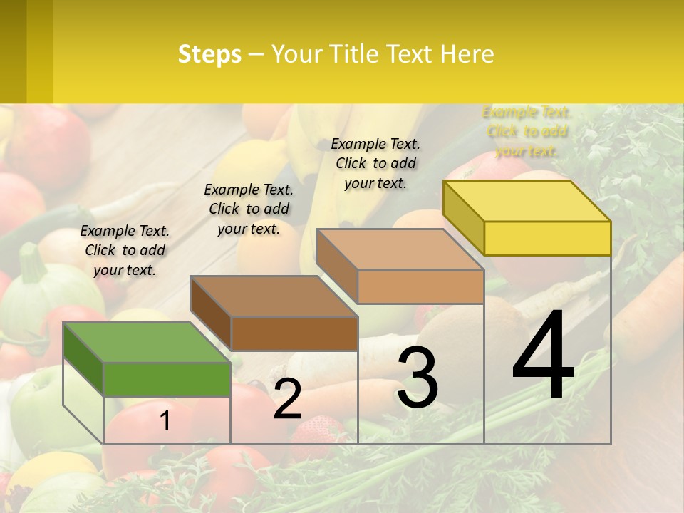 A Wooden Table Topped With Lots Of Fruits And Vegetables PowerPoint Template