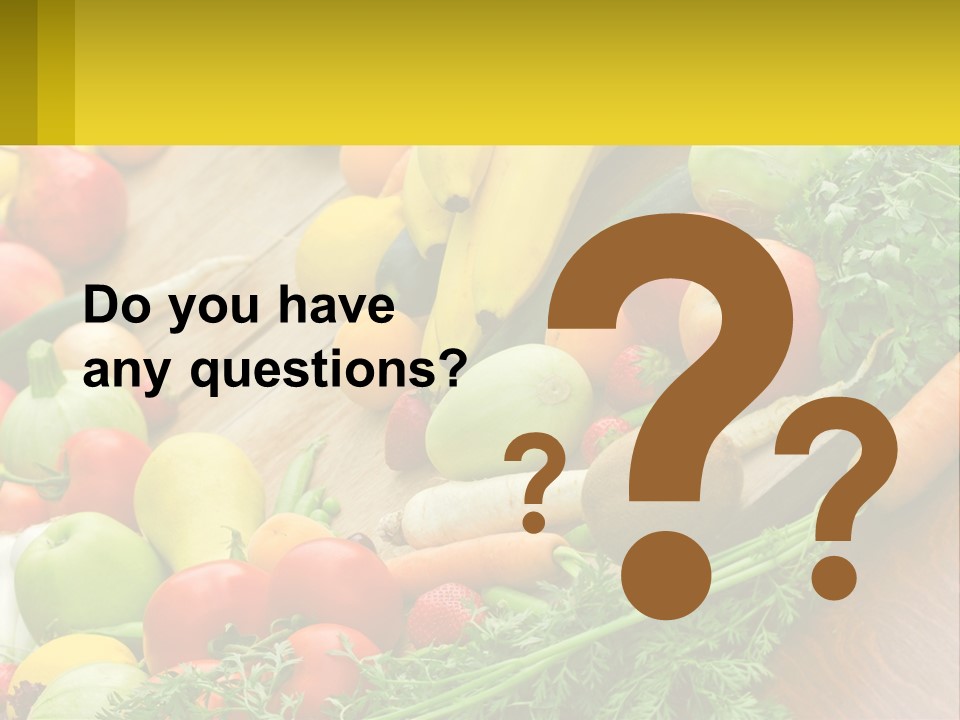 A Wooden Table Topped With Lots Of Fruits And Vegetables PowerPoint Template