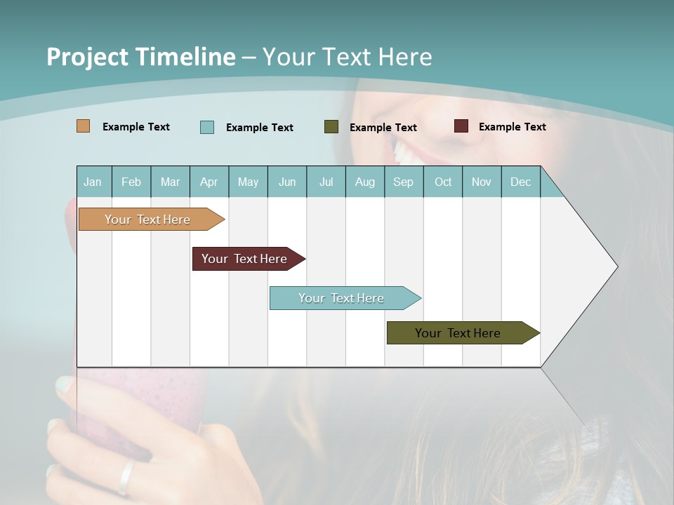 A Woman Holding A Smoothie With A Strawberry On Top PowerPoint Template