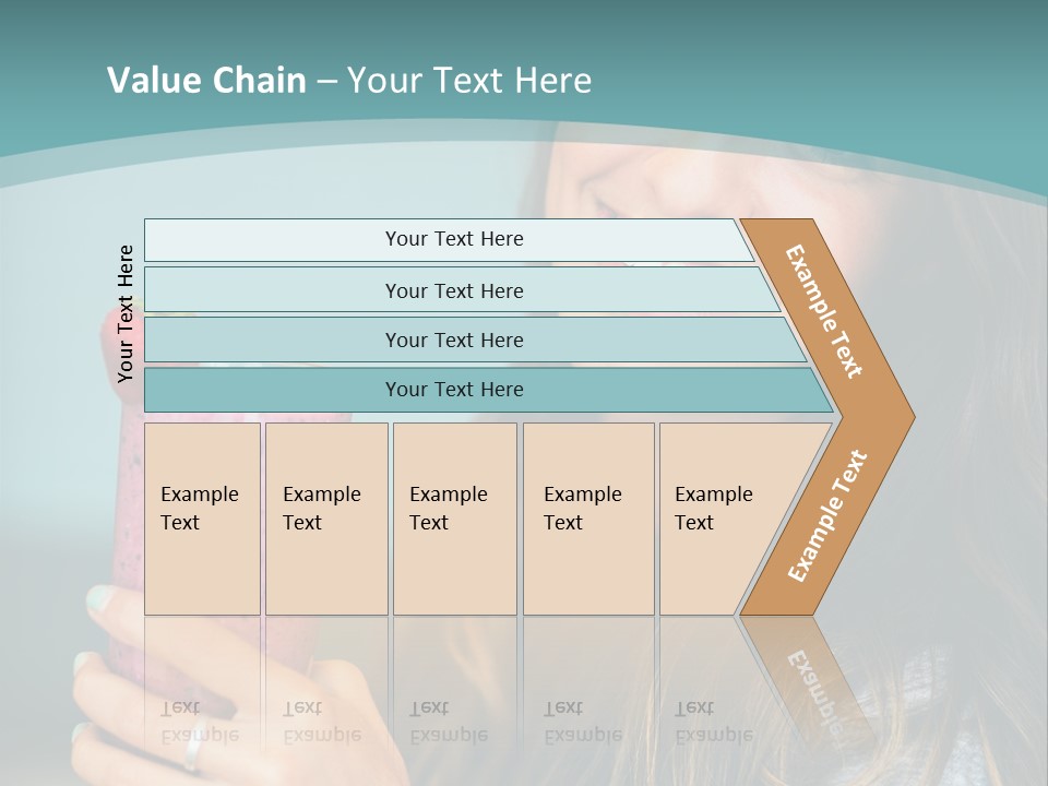 A Woman Holding A Smoothie With A Strawberry On Top PowerPoint Template