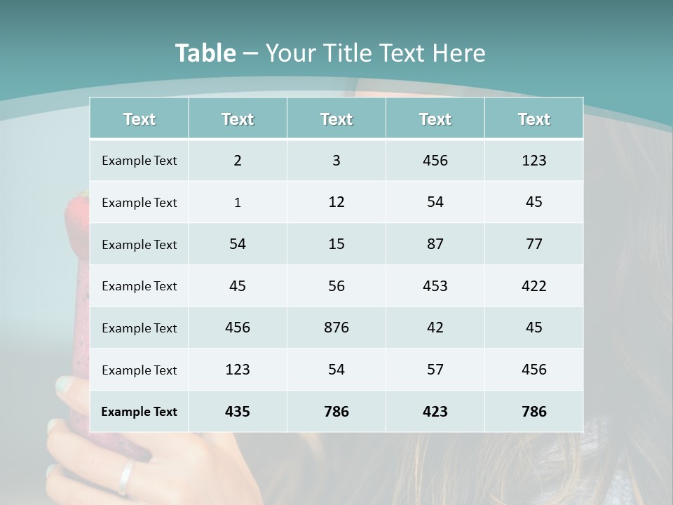 A Woman Holding A Smoothie With A Strawberry On Top PowerPoint Template