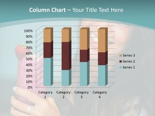 A Woman Holding A Smoothie With A Strawberry On Top PowerPoint Template