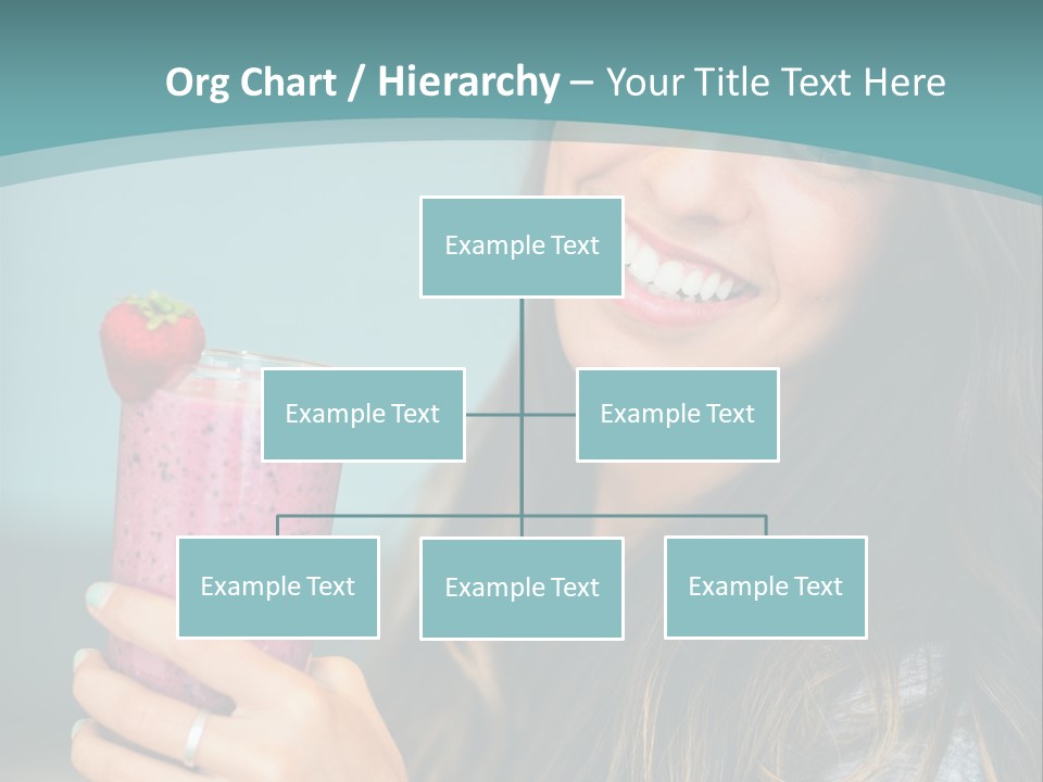 A Woman Holding A Smoothie With A Strawberry On Top PowerPoint Template