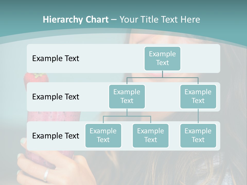 A Woman Holding A Smoothie With A Strawberry On Top PowerPoint Template