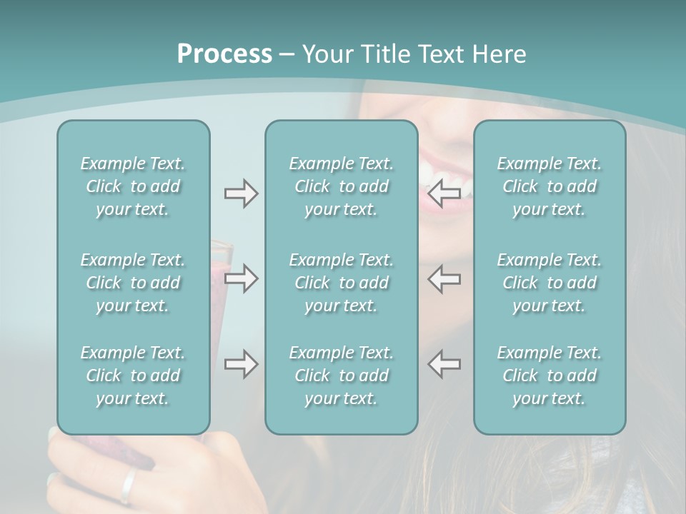 A Woman Holding A Smoothie With A Strawberry On Top PowerPoint Template