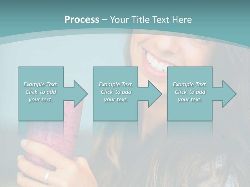 A Woman Holding A Smoothie With A Strawberry On Top PowerPoint Template