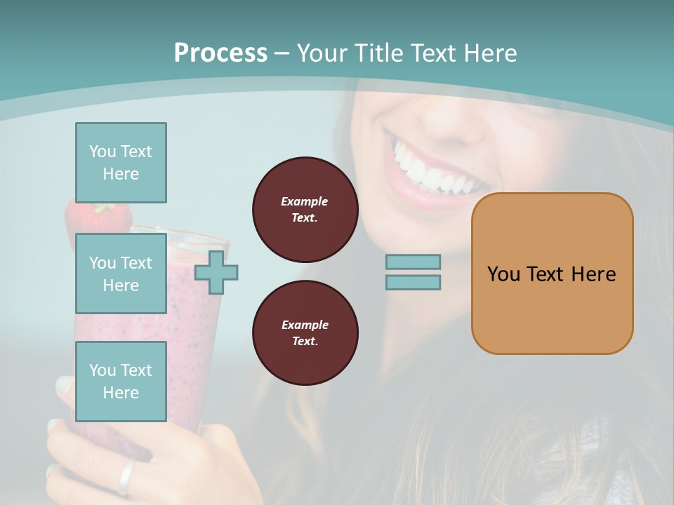 A Woman Holding A Smoothie With A Strawberry On Top PowerPoint Template