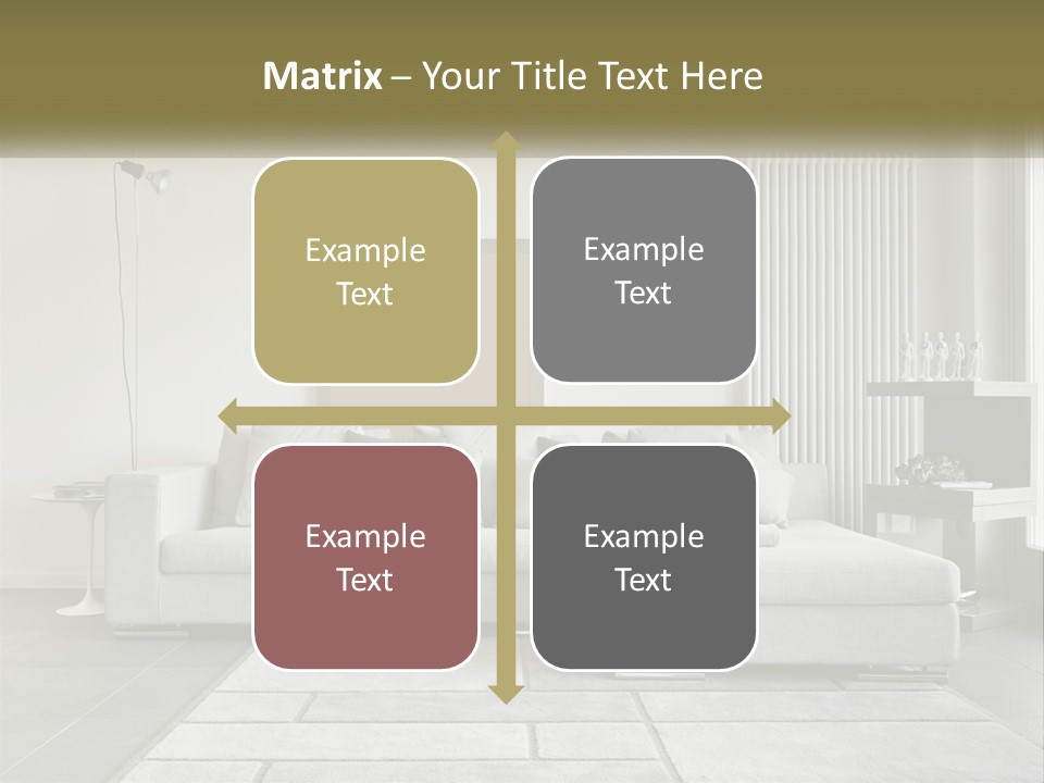 A Living Room With A Couch And A Table PowerPoint Template