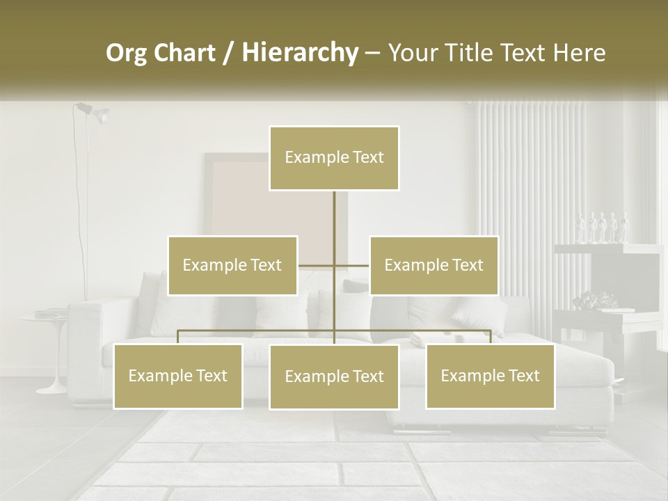 A Living Room With A Couch And A Table PowerPoint Template