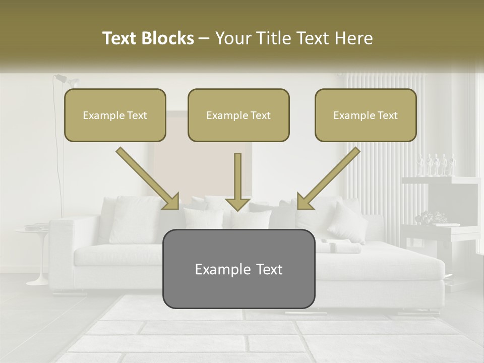 A Living Room With A Couch And A Table PowerPoint Template