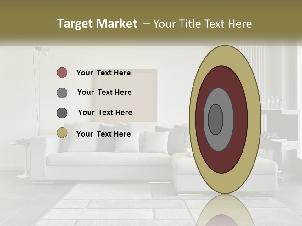 A Living Room With A Couch And A Table PowerPoint Template