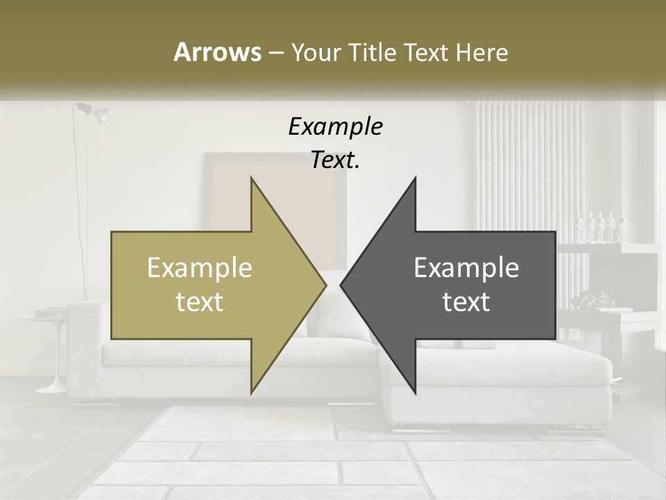 A Living Room With A Couch And A Table PowerPoint Template