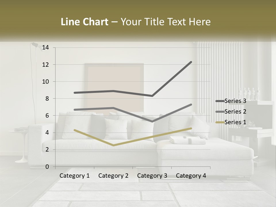 A Living Room With A Couch And A Table PowerPoint Template