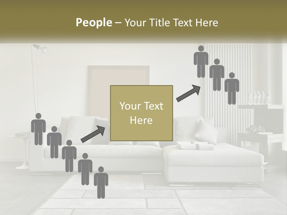 A Living Room With A Couch And A Table PowerPoint Template