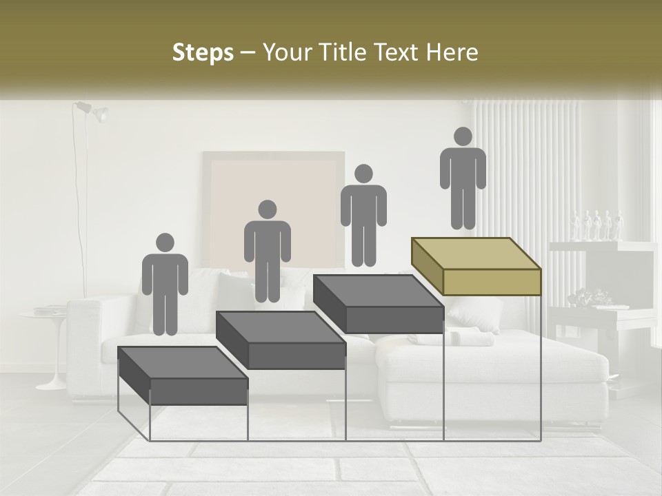 A Living Room With A Couch And A Table PowerPoint Template