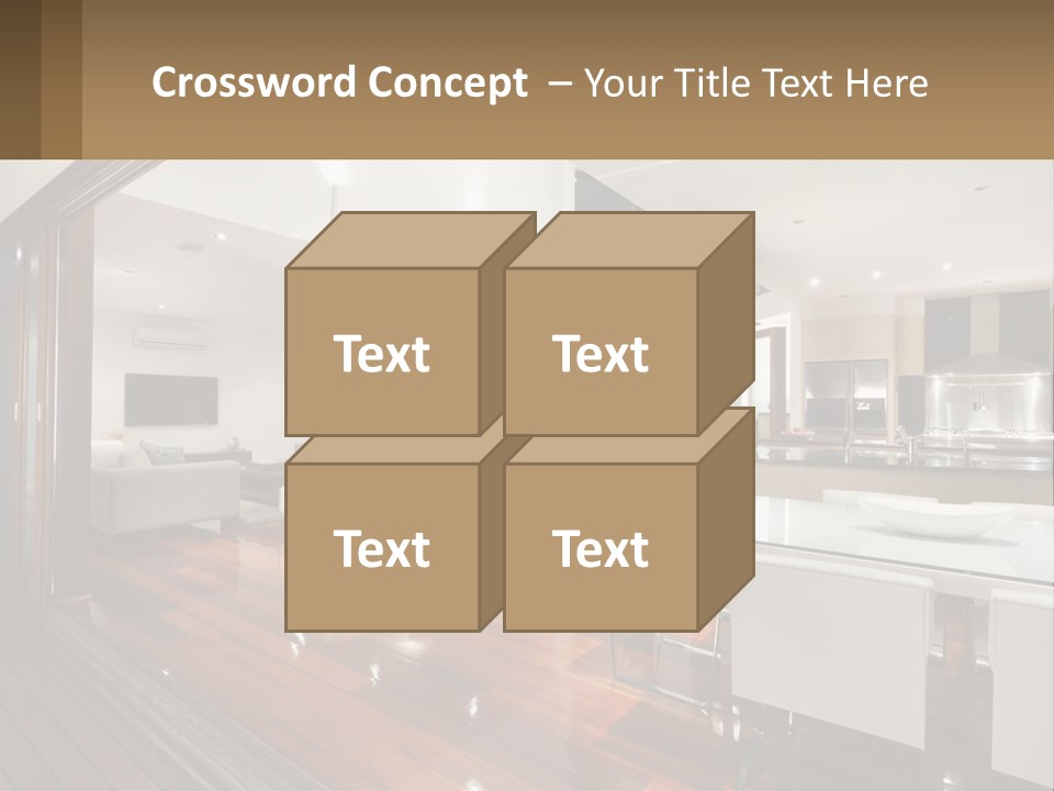 A Large Open Concept Living Room And Dining Room PowerPoint Template