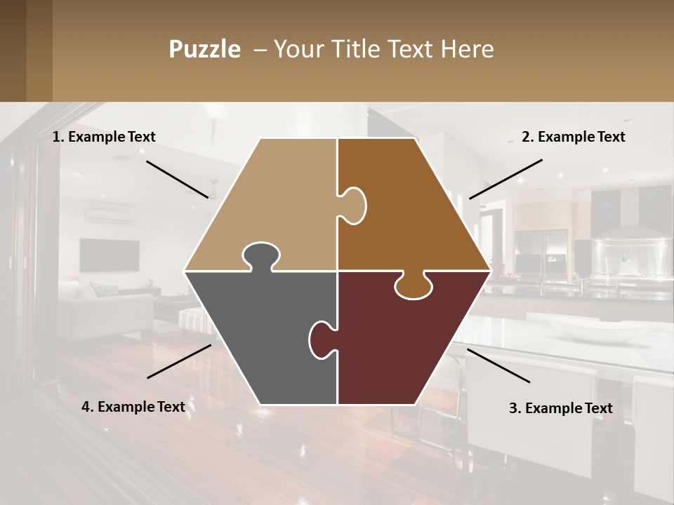 A Large Open Concept Living Room And Dining Room PowerPoint Template