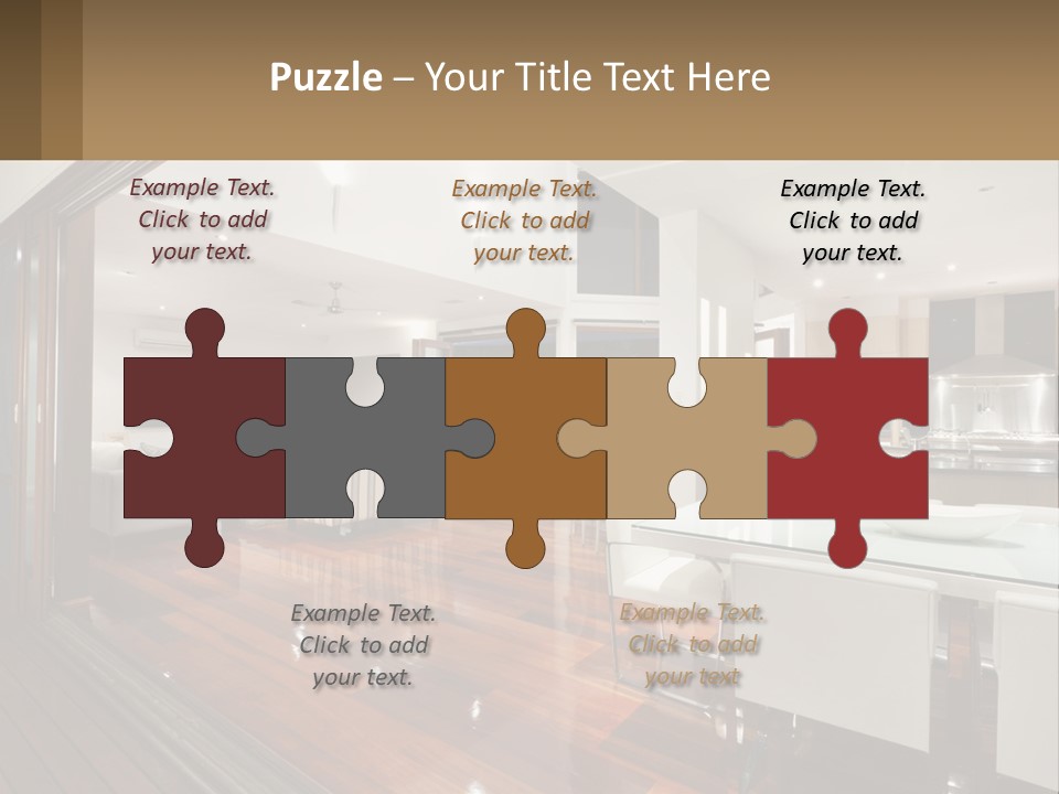 A Large Open Concept Living Room And Dining Room PowerPoint Template