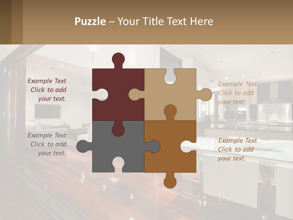 A Large Open Concept Living Room And Dining Room PowerPoint Template