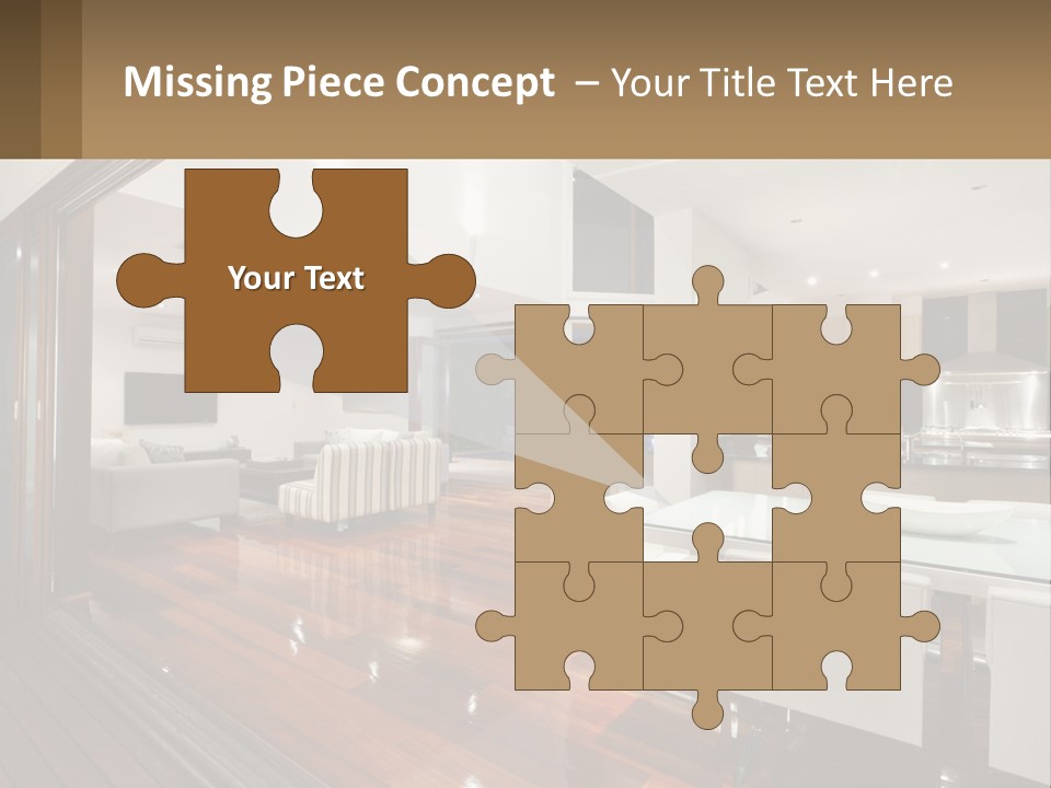 A Large Open Concept Living Room And Dining Room PowerPoint Template