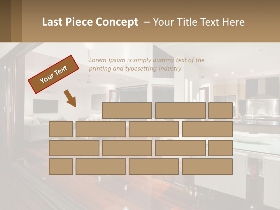 A Large Open Concept Living Room And Dining Room PowerPoint Template