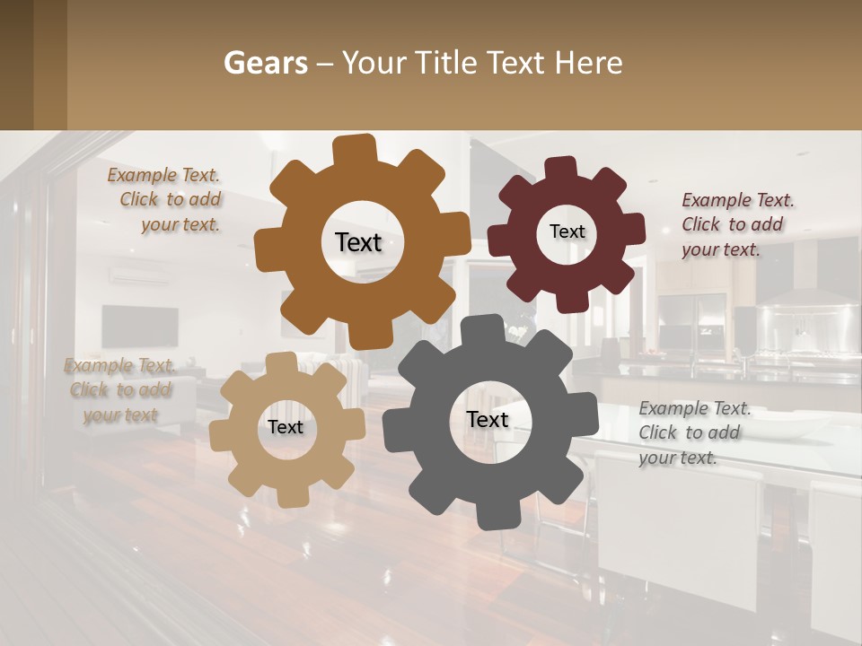 A Large Open Concept Living Room And Dining Room PowerPoint Template