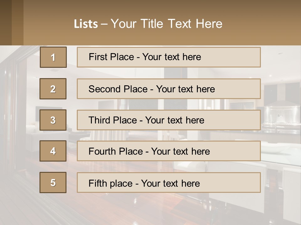 A Large Open Concept Living Room And Dining Room PowerPoint Template