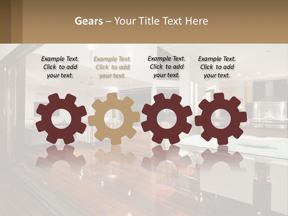 A Large Open Concept Living Room And Dining Room PowerPoint Template