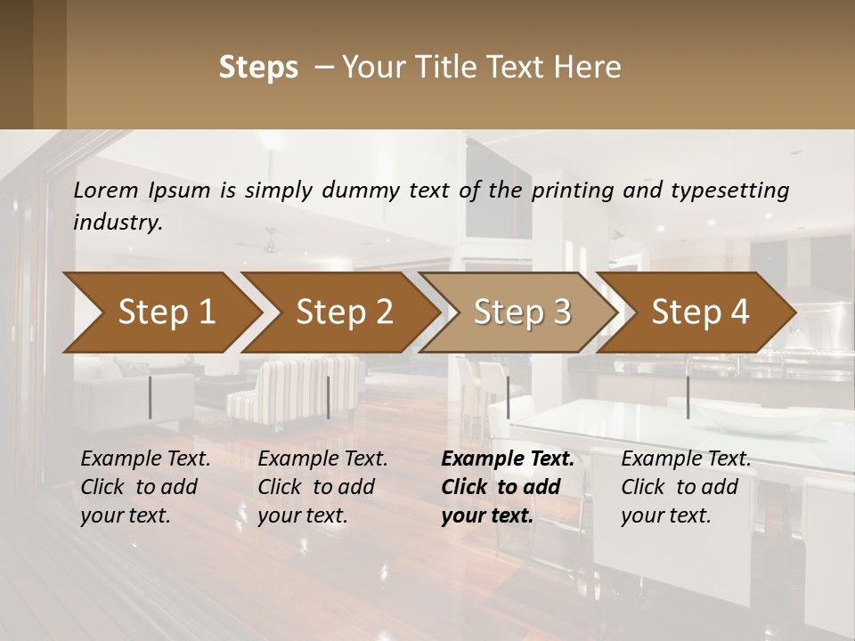 A Large Open Concept Living Room And Dining Room PowerPoint Template