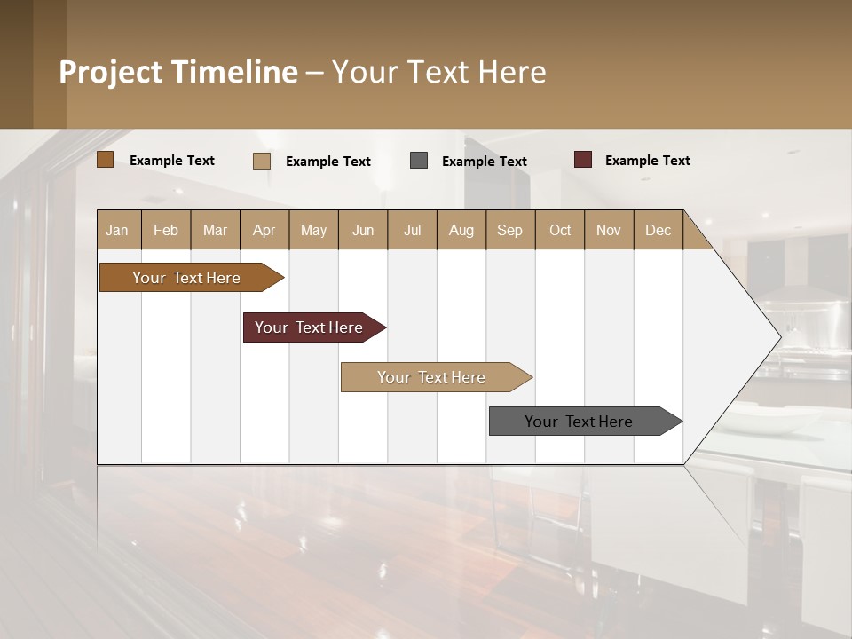 A Large Open Concept Living Room And Dining Room PowerPoint Template