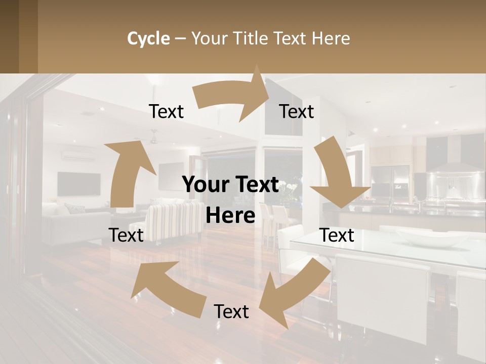 A Large Open Concept Living Room And Dining Room PowerPoint Template