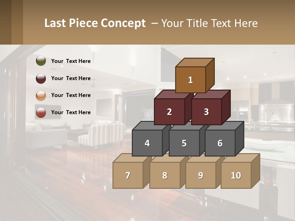 A Large Open Concept Living Room And Dining Room PowerPoint Template