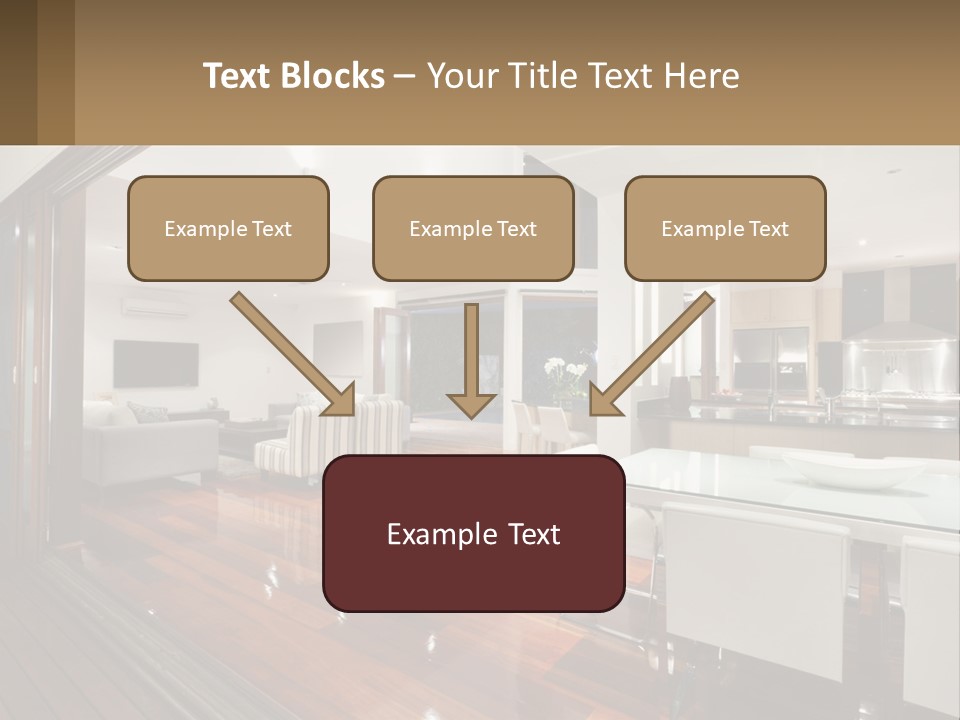 A Large Open Concept Living Room And Dining Room PowerPoint Template