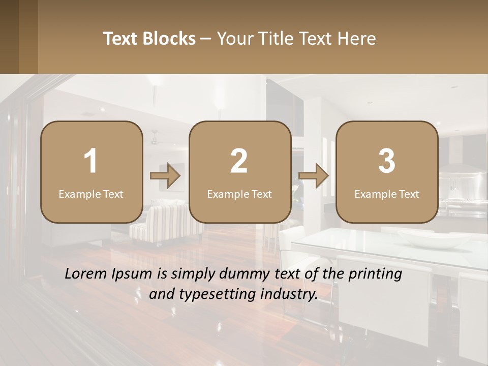A Large Open Concept Living Room And Dining Room PowerPoint Template