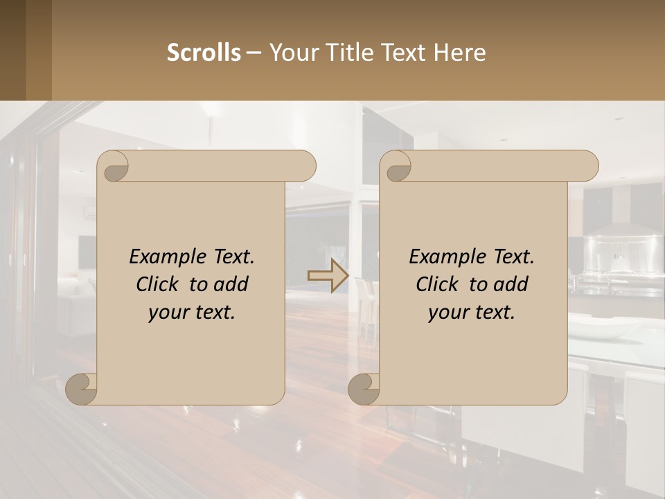 A Large Open Concept Living Room And Dining Room PowerPoint Template