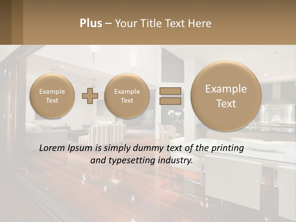 A Large Open Concept Living Room And Dining Room PowerPoint Template