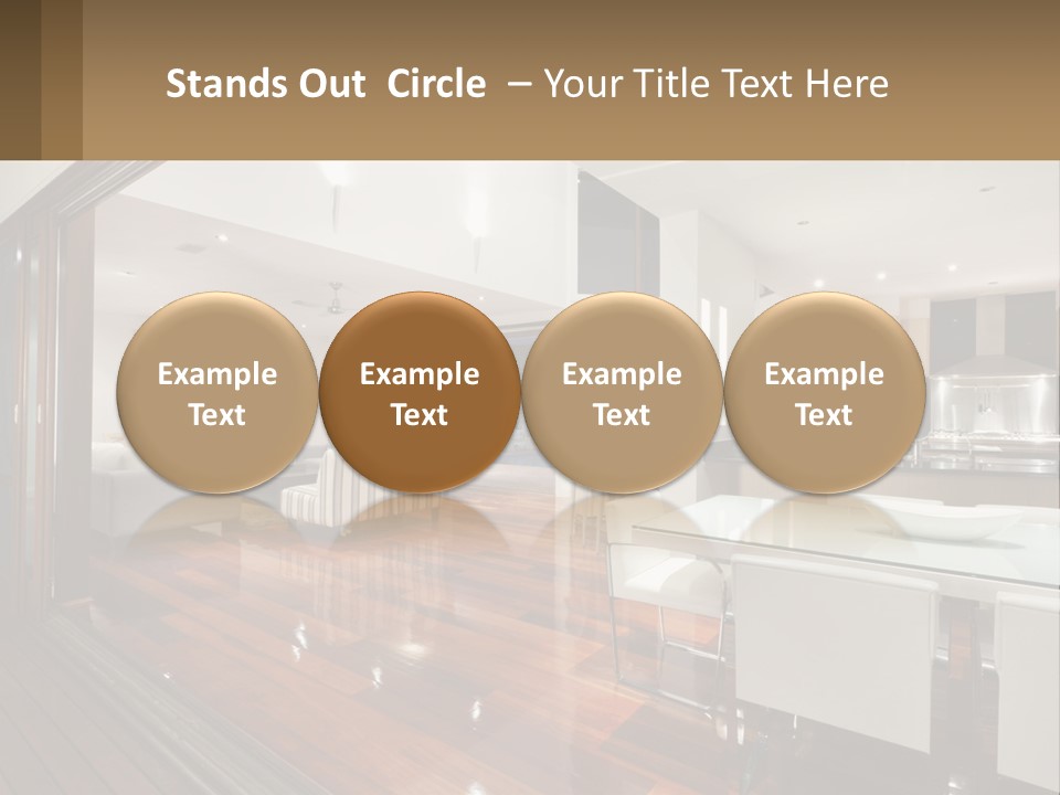 A Large Open Concept Living Room And Dining Room PowerPoint Template