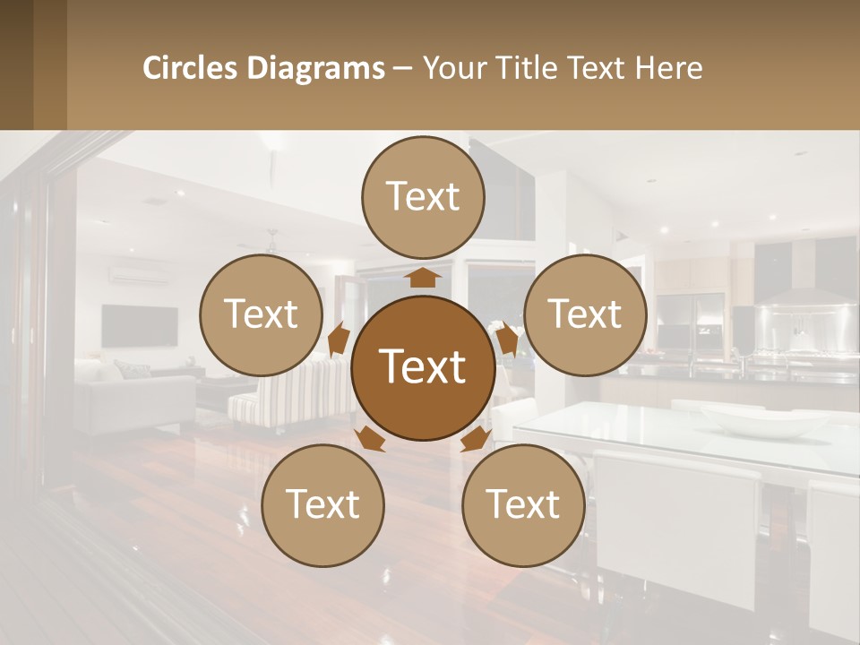 A Large Open Concept Living Room And Dining Room PowerPoint Template