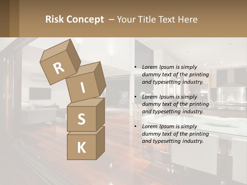 A Large Open Concept Living Room And Dining Room PowerPoint Template