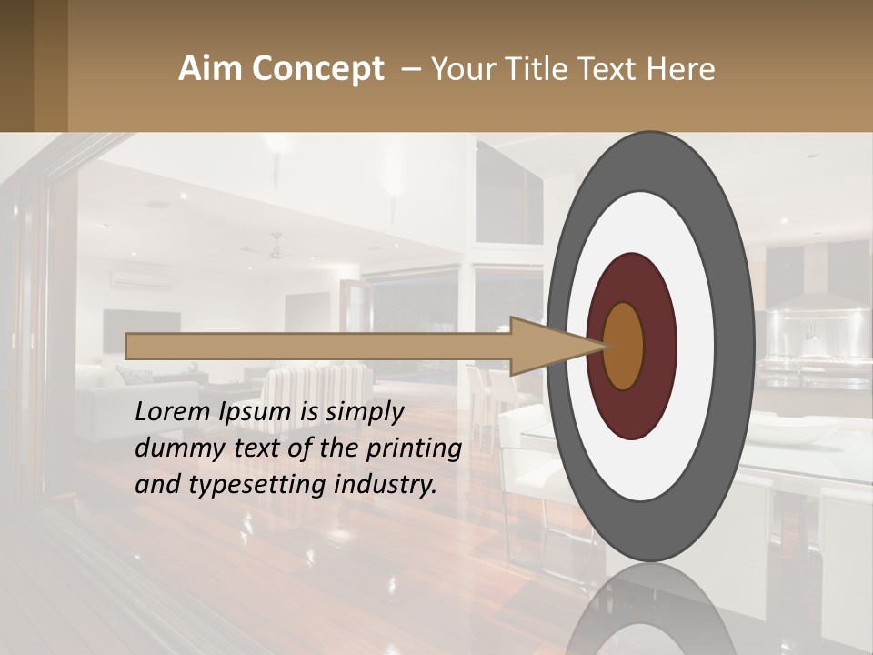 A Large Open Concept Living Room And Dining Room PowerPoint Template