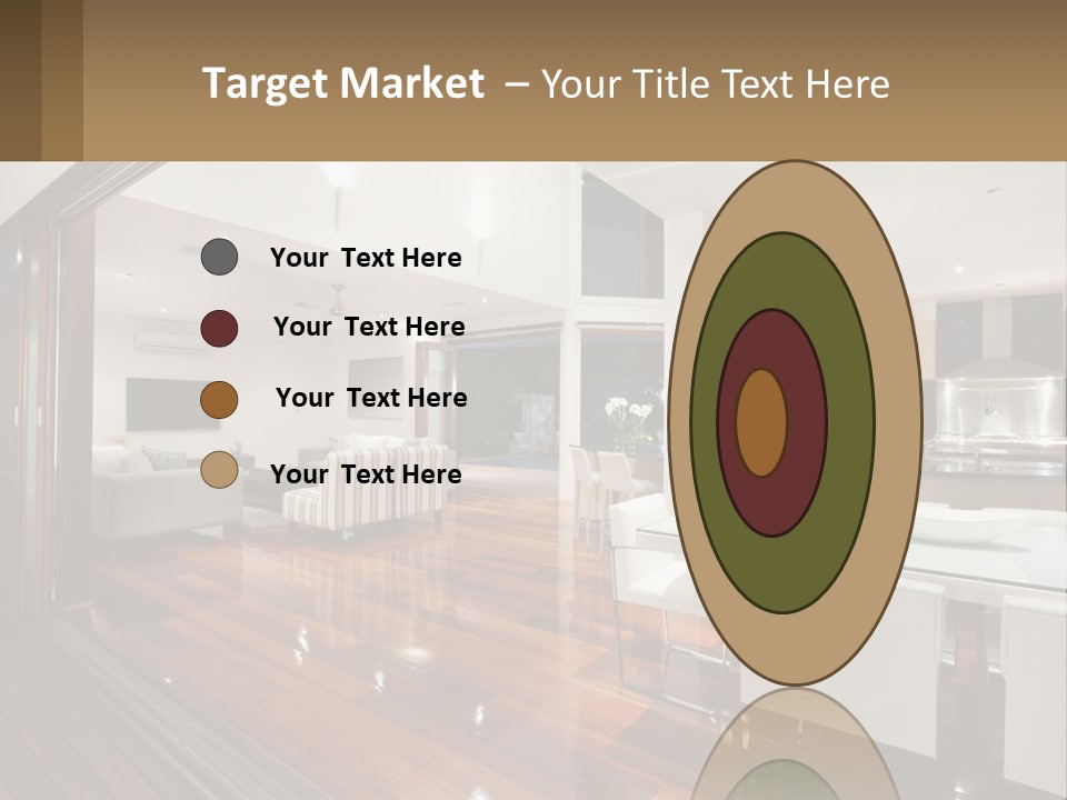 A Large Open Concept Living Room And Dining Room PowerPoint Template