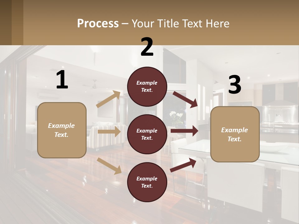 A Large Open Concept Living Room And Dining Room PowerPoint Template