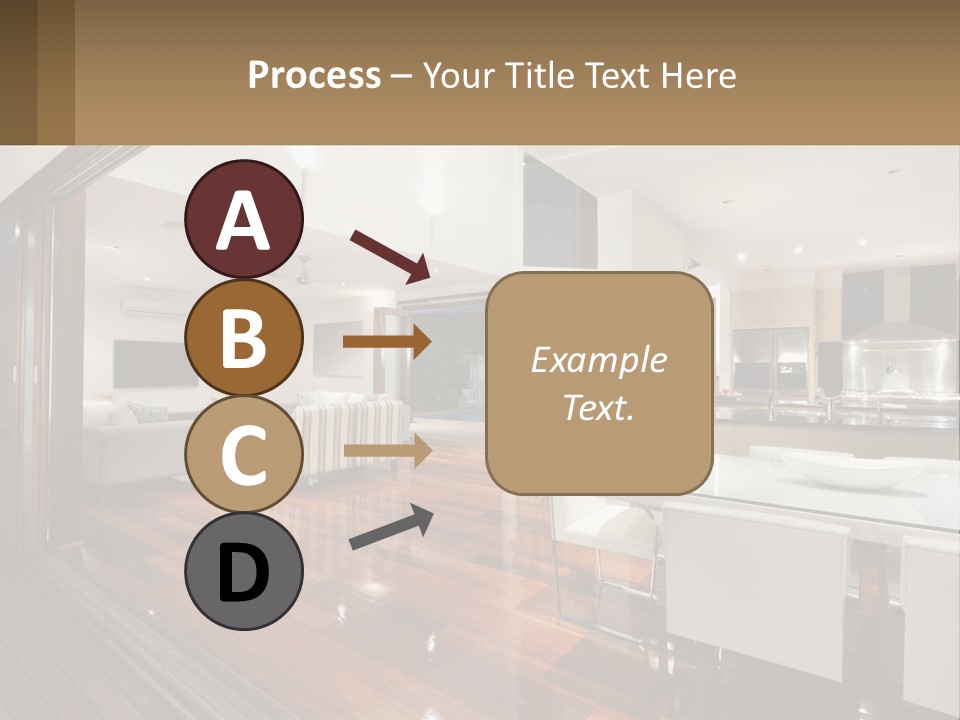 A Large Open Concept Living Room And Dining Room PowerPoint Template