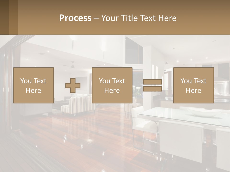 A Large Open Concept Living Room And Dining Room PowerPoint Template