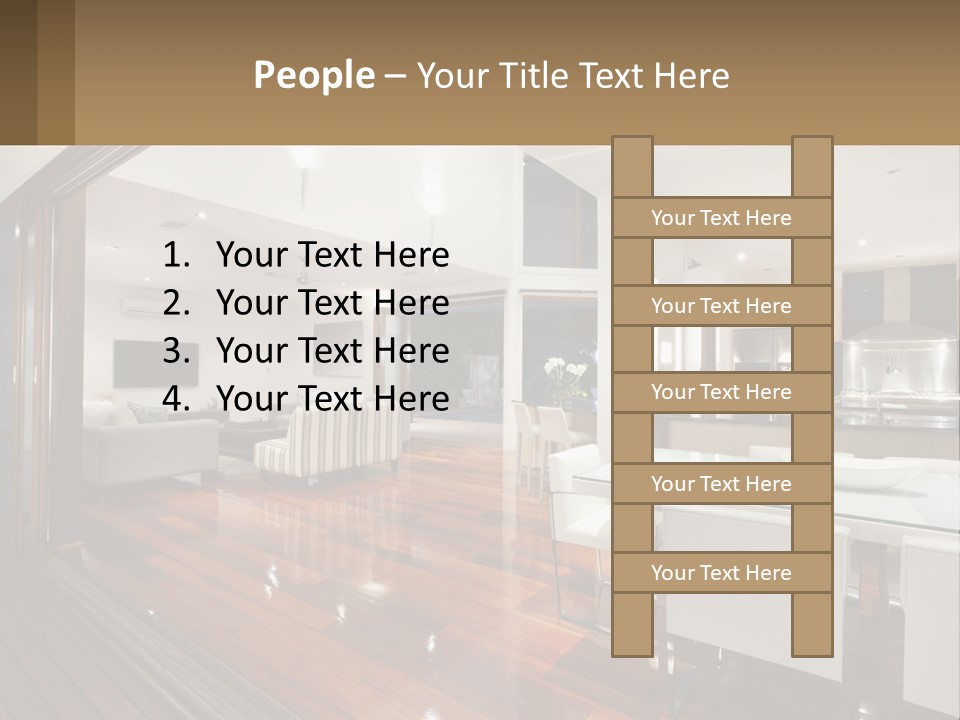 A Large Open Concept Living Room And Dining Room PowerPoint Template