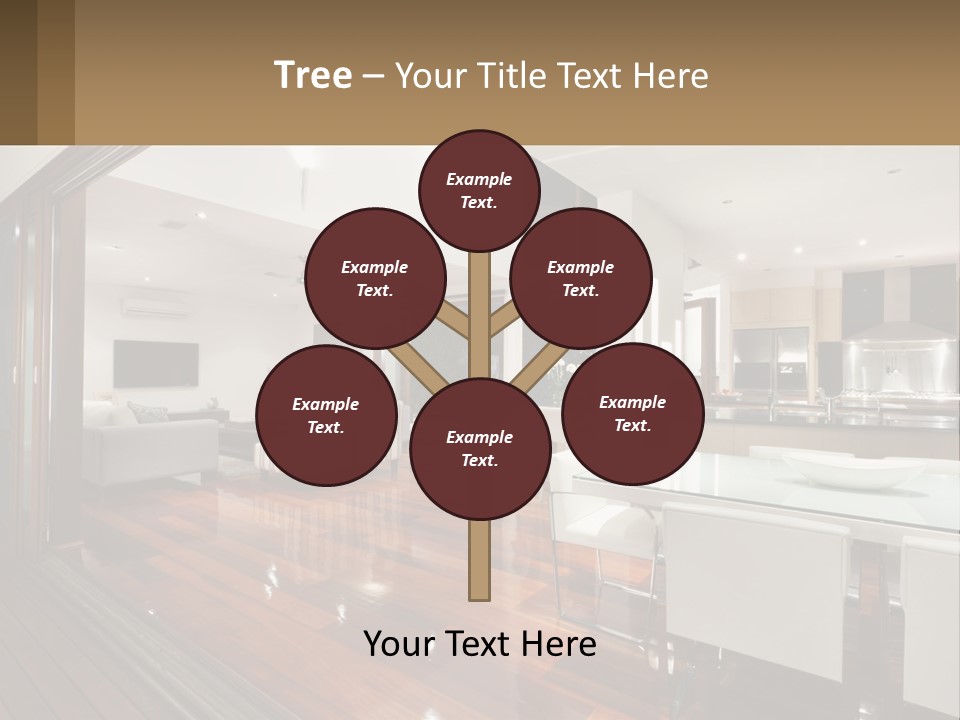 A Large Open Concept Living Room And Dining Room PowerPoint Template