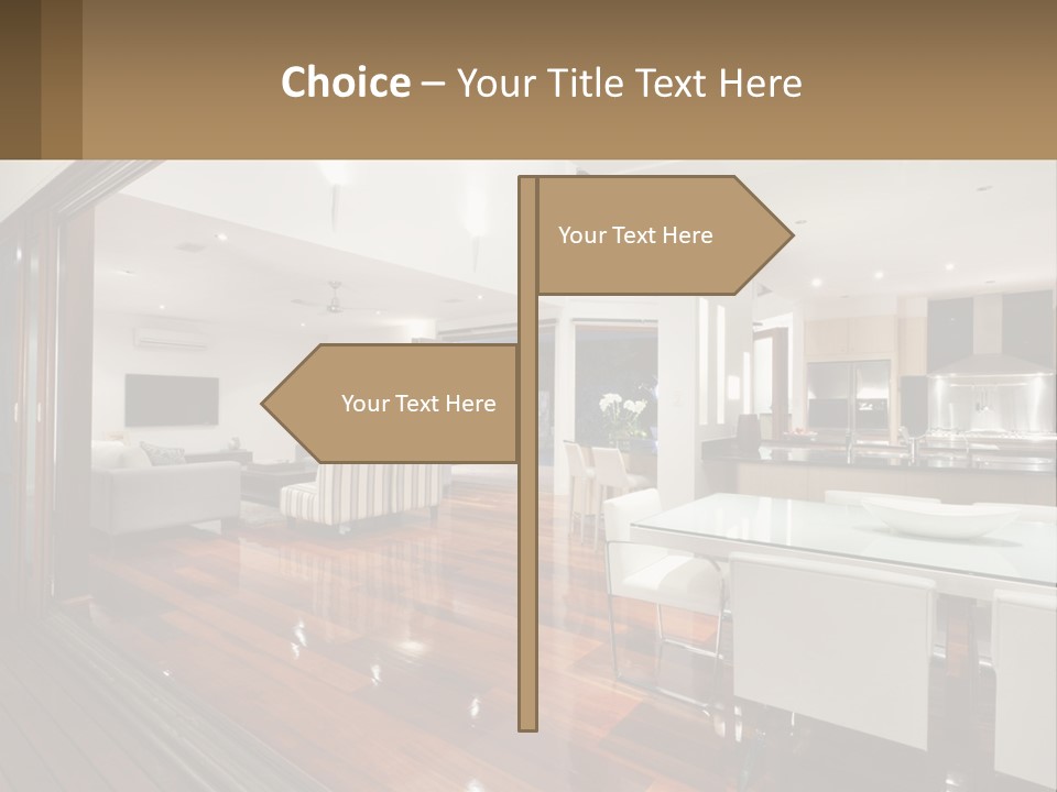 A Large Open Concept Living Room And Dining Room PowerPoint Template