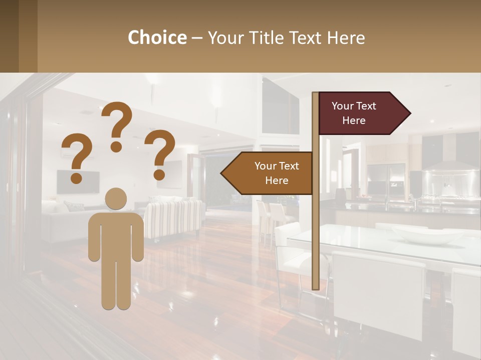 A Large Open Concept Living Room And Dining Room PowerPoint Template