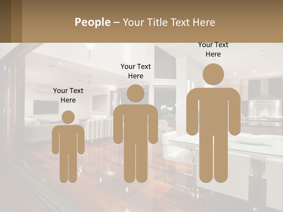 A Large Open Concept Living Room And Dining Room PowerPoint Template