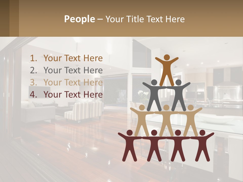 A Large Open Concept Living Room And Dining Room PowerPoint Template